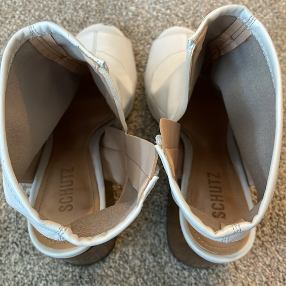 Schutz Heeled Peep Toe Booties - Picture 11 of 12